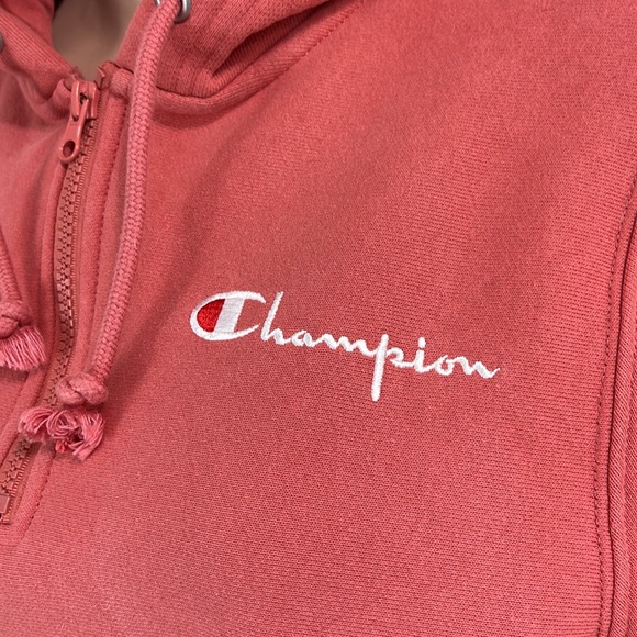 Champion Men’s Manorak Dusty Red Brick With Front Pouch Pocket Hoodie - Picture 13 of 16